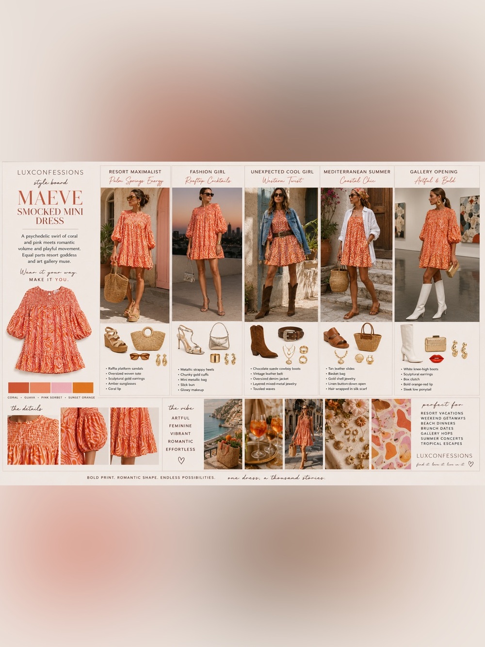 Cinq A Sept | Pink and Orange Zebra-Print Mini Dress | Smocked | size 4 - Picture 15 of 15